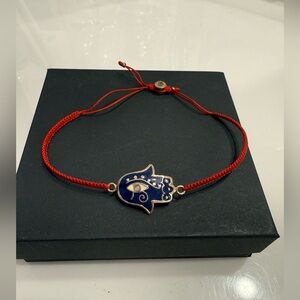 Karma And Luck Red and Blue Hamsa Bracelet